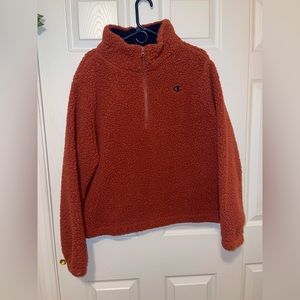 Orange champion Sherpa quarter zip